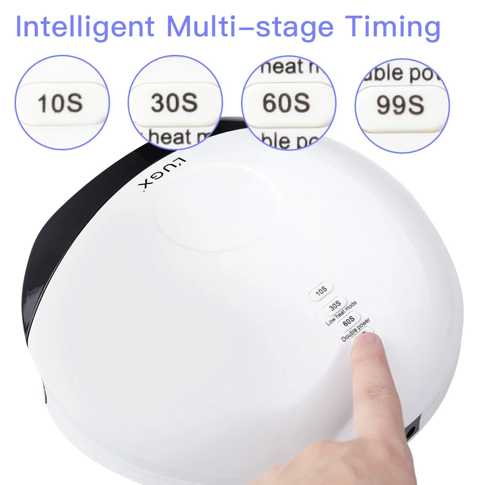 L'UGX 56w Gel Polish Dryer, UV LED Nail Lamp for Salon Auto Sensor, Professional Nail Art Curing Lamp