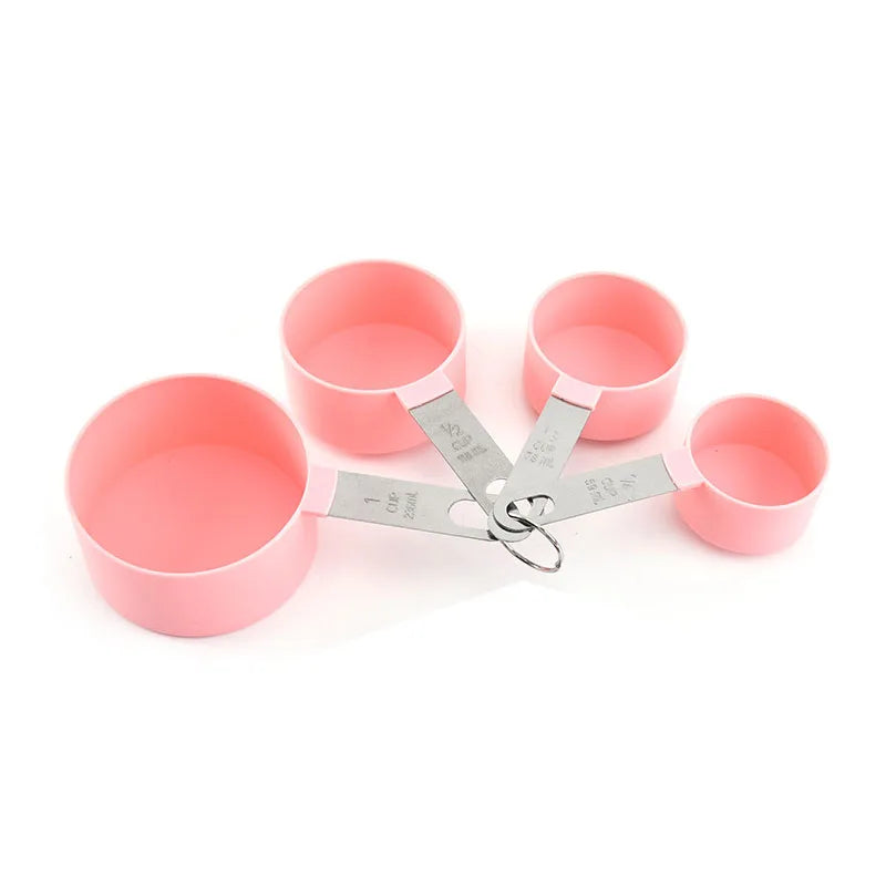 4pcs Kitchen Tools Measuring Spoons cups Set steel handleTeaspoon Coffee Sugar Scoop Cake Baking Cooking Gadgets