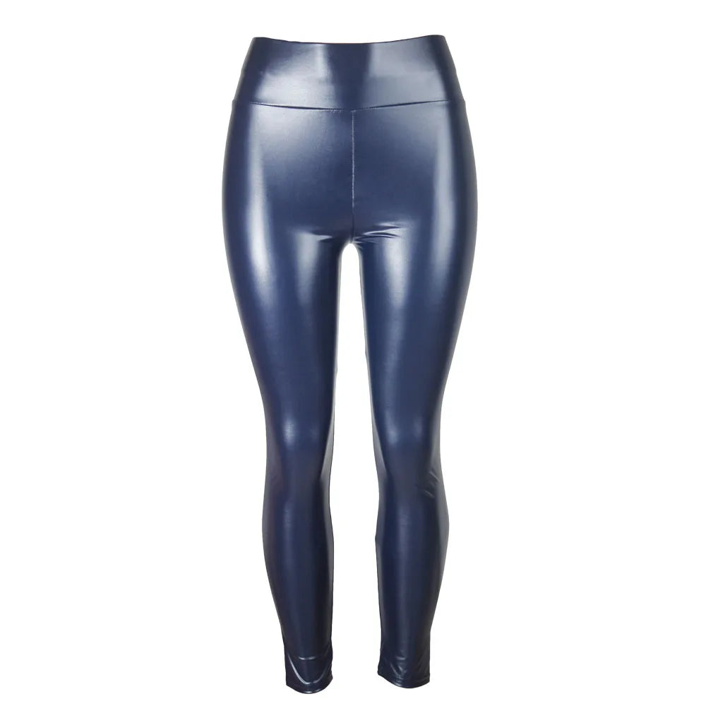 Outfits Women Pencil Pants PU Leather Leggings Thicken Winter Warm Skinny Pants Elastic High Waist Hip Push Up Latex Trousers