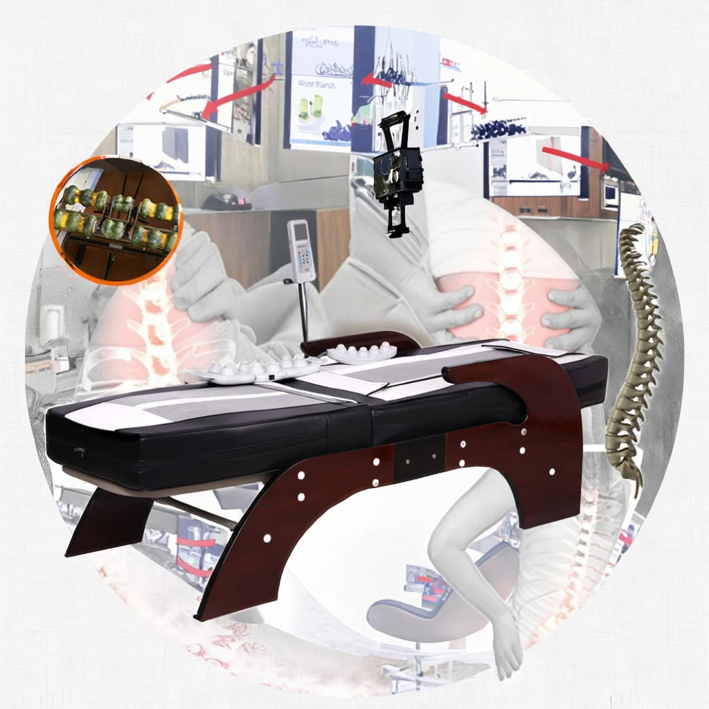 Full Body Traction Chiropractic Spine Care Tourmaline Camas De Stone 3d Mattress Jade Master Bed Roller Infrared Massage Bed