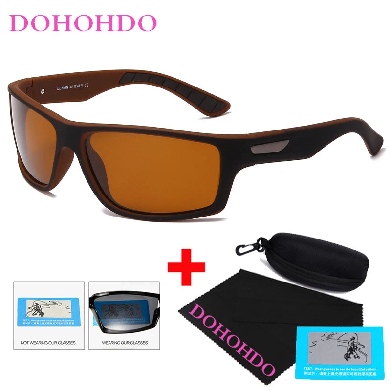 DOHOHDO New Luxury Polarized Sunglasses Men Car Driving Anti-Glare Sun Glasses For Male Colorful Film Series UV400 Gafas De Sol