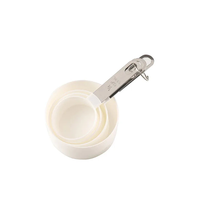 4pcs Kitchen Tools Measuring Spoons cups Set steel handleTeaspoon Coffee Sugar Scoop Cake Baking Cooking Gadgets
