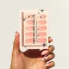 30 Pcs French Minimalist High-end Feel Coated Short Almond Shape Acrylic Press on Nails Customize Dropshipping False Nails GD11