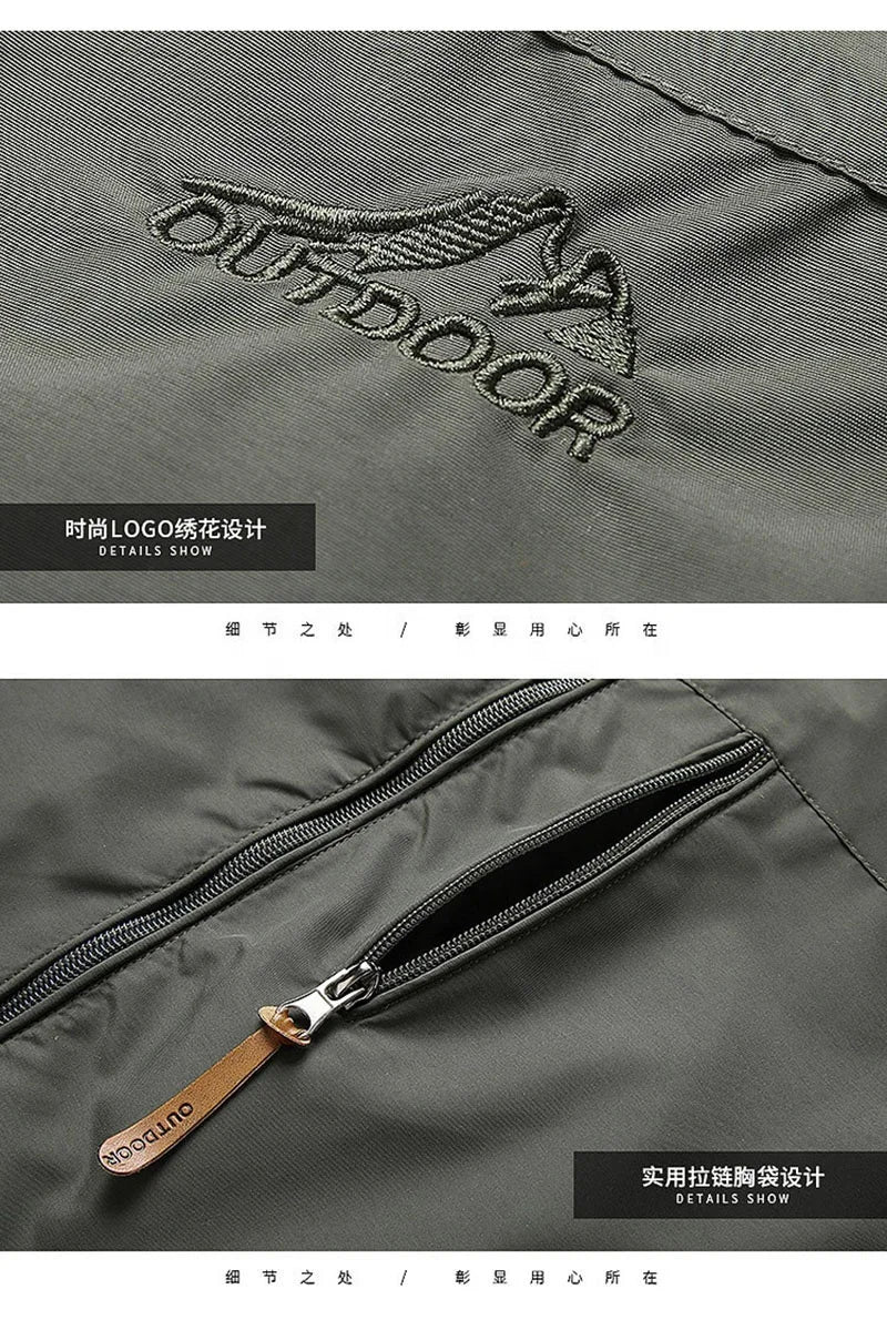 Gorpcore Jacket Men's Tactical Hunting Jacket Men's Autumn Casual Waterproof Windbreaker Men's Coat Pocket Work Clothes