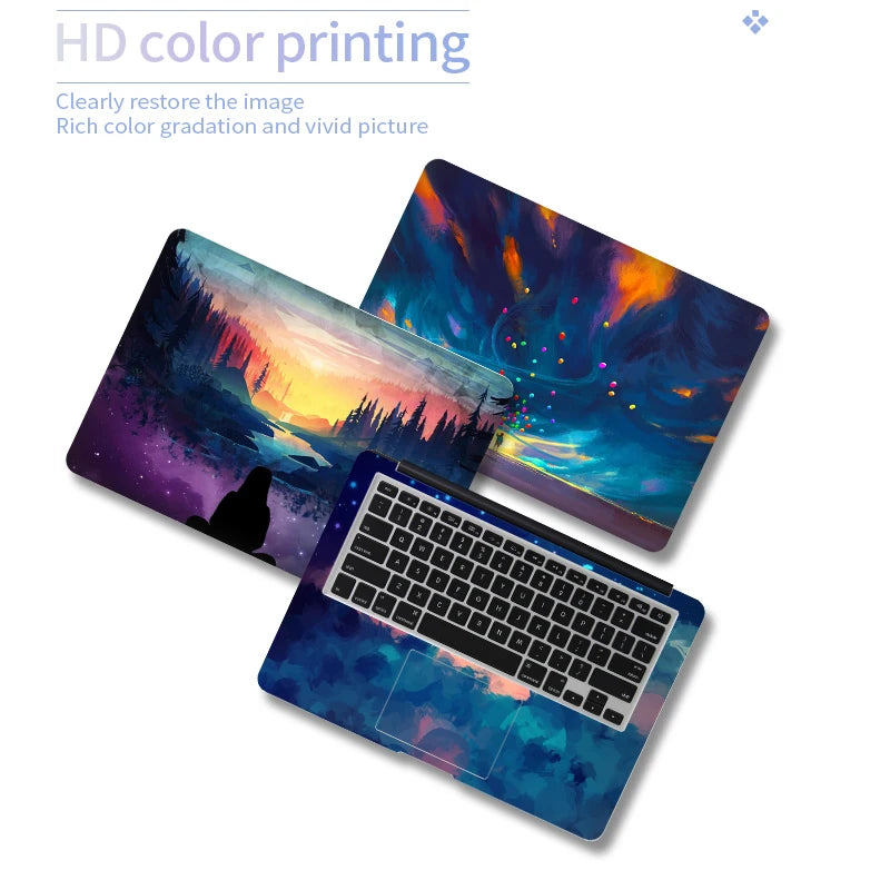 DIY Left Right Brain Laptop Skin Laptop Sticker 12/13/14/15/17 inch Laptop for Air/Pro 13 Dell Lenovo HP Laptop Skin Decorat