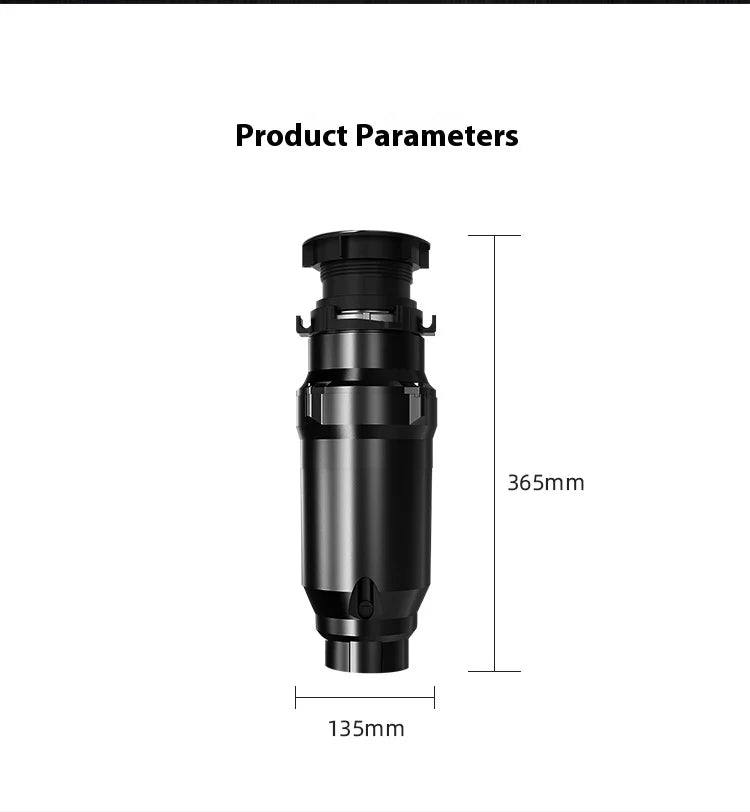 S55 Household Kitchen Garbage Disposal, Quiet And Efficient, Stainless Steel Material, Anti-Blocking Design High Efficiency