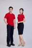 FMF Men's Regular Fit 200g Knitted 95% Cotton 5% Spandex Short Sleeve Button-Up Shirt | Front Logo Black Casual High Stretch