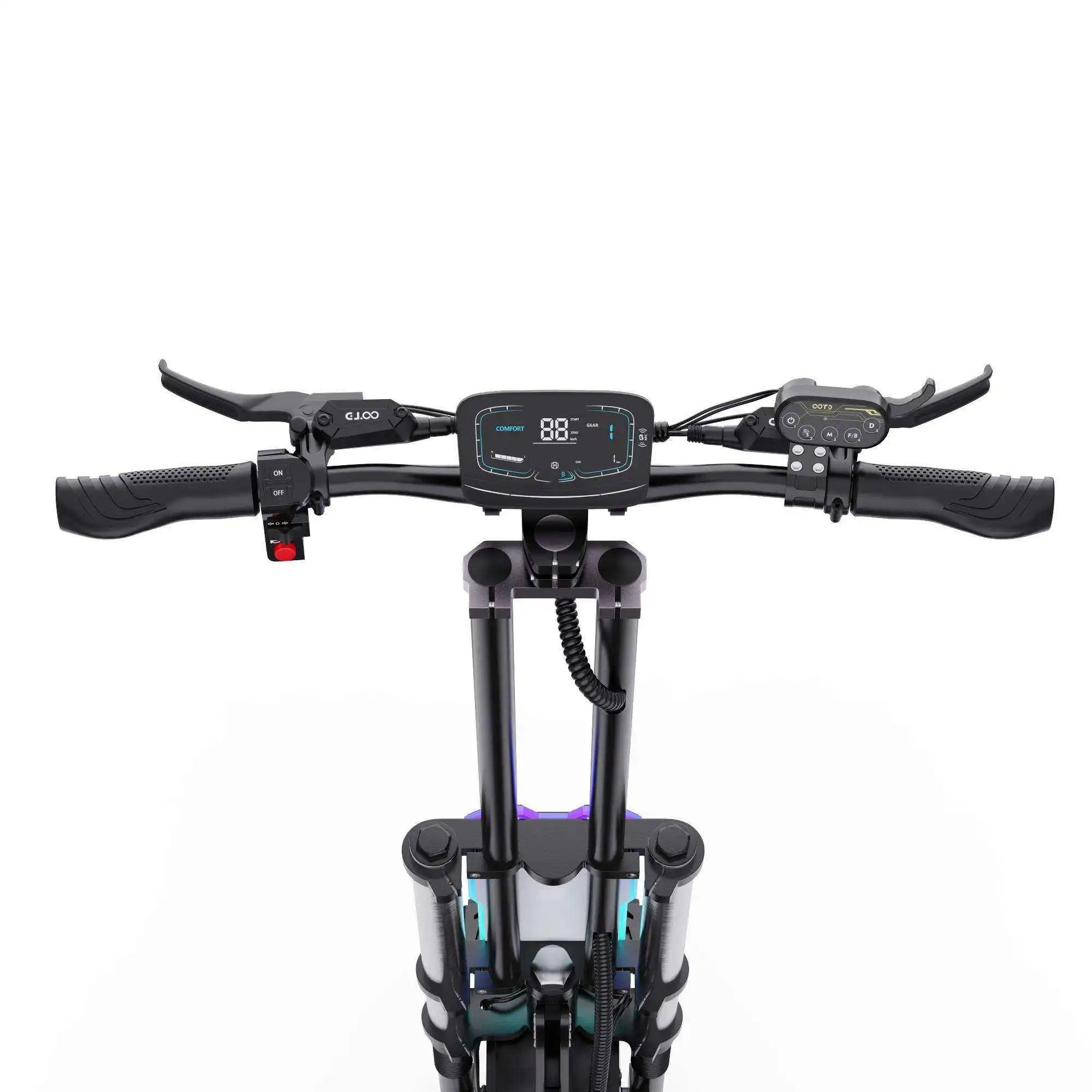 EU Warehouse OOTD T90 Electric Scooter 4200W Peak Dual Motor 60V 31.2Ah Battery 100km Range 13 Inch Off Road Folding E Scooter