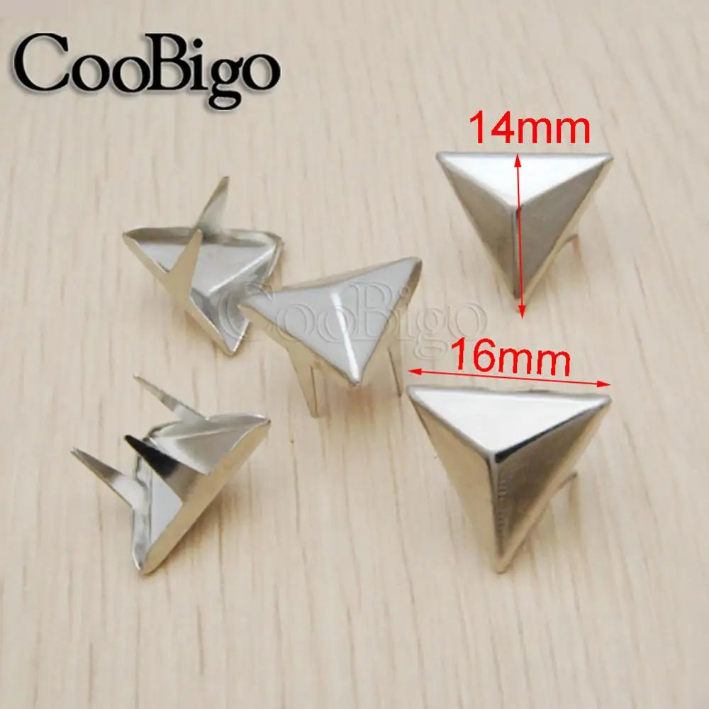 100pcs Metal Claw Rivets Studs Punk Rock Spike Nails Leathercraft DIY Shoes Garment Bag Apparel Bracelet Sewing Accessories