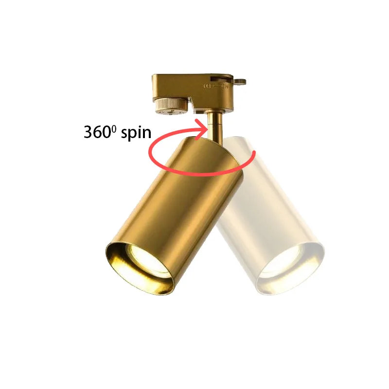LED Track Light GU10 Aluminum Ceiling Light Modern Golden Tracking Lighting Fixture Clothing Shop Spotlights