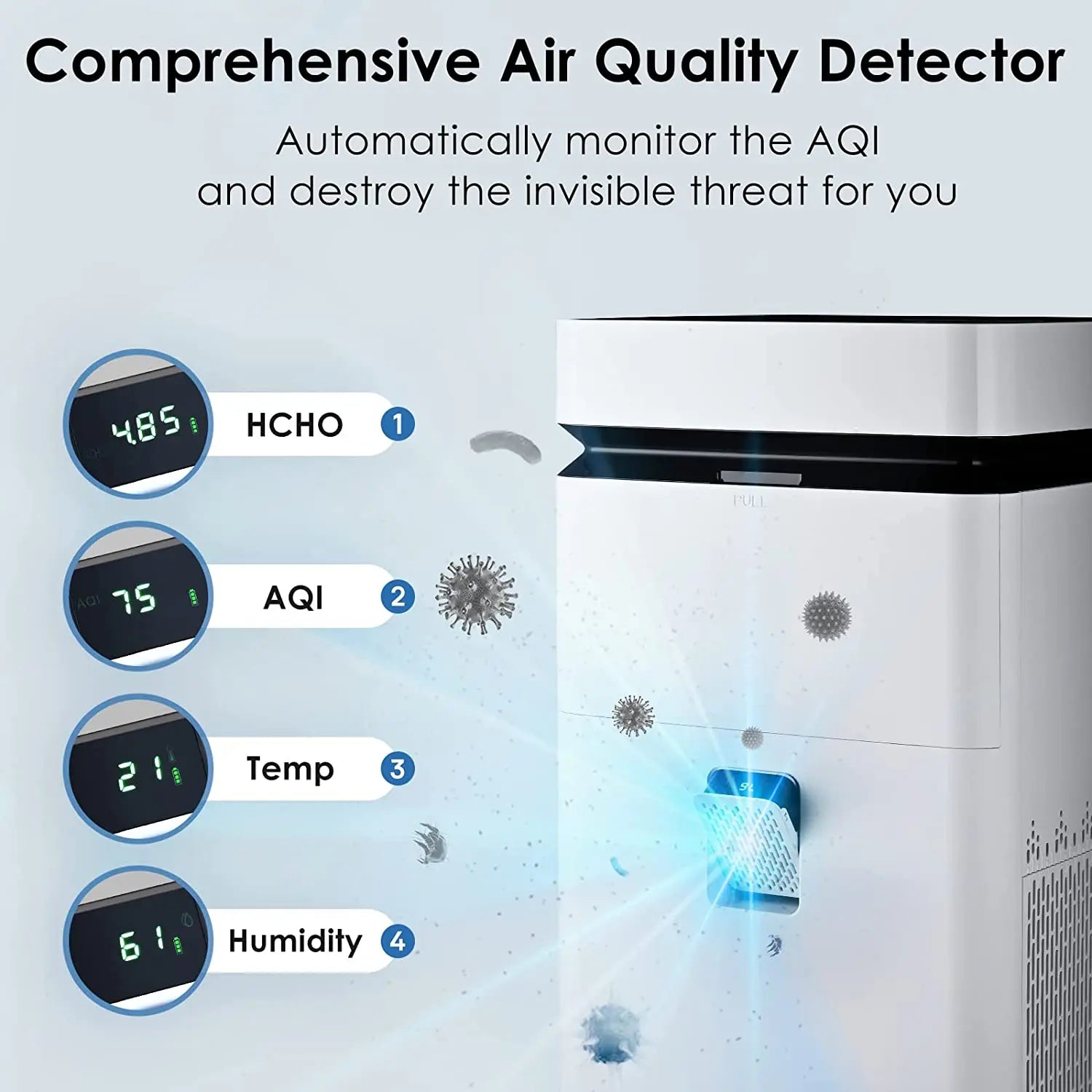 Airdog Patented Air Purifier Large with Washable Filter and Carbon Filter