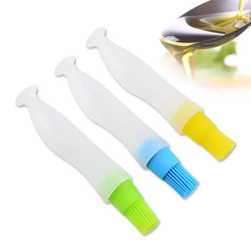Barbecue Tools Silicone Kitchen Gadgets Portable Temperature Resistant BBQ Basting Brushes Oil Bottle Brush Baking Accessories