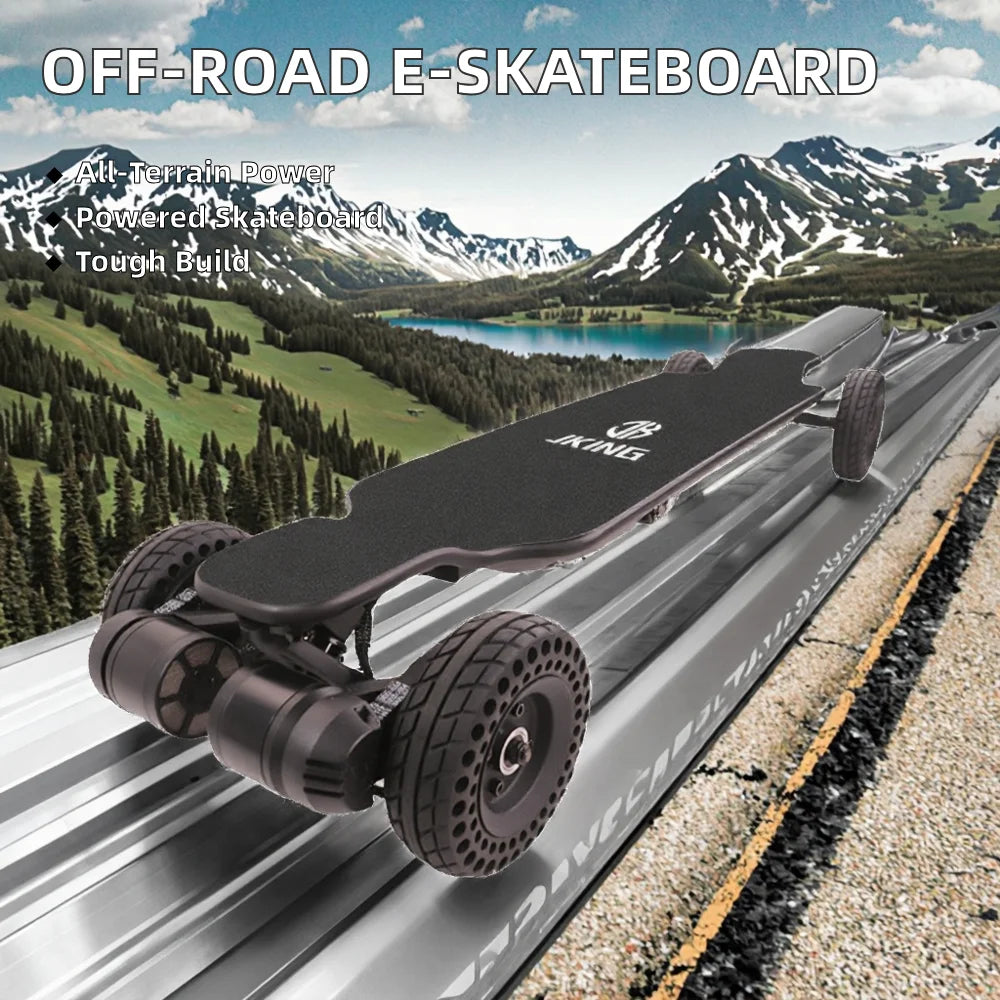 Dual Belt Drive 40km/h Waterproof Electric Skateboard Off-Road Mountain Board 20km Range 6inch Maple Deck ABEC-7 Bearings 150kg