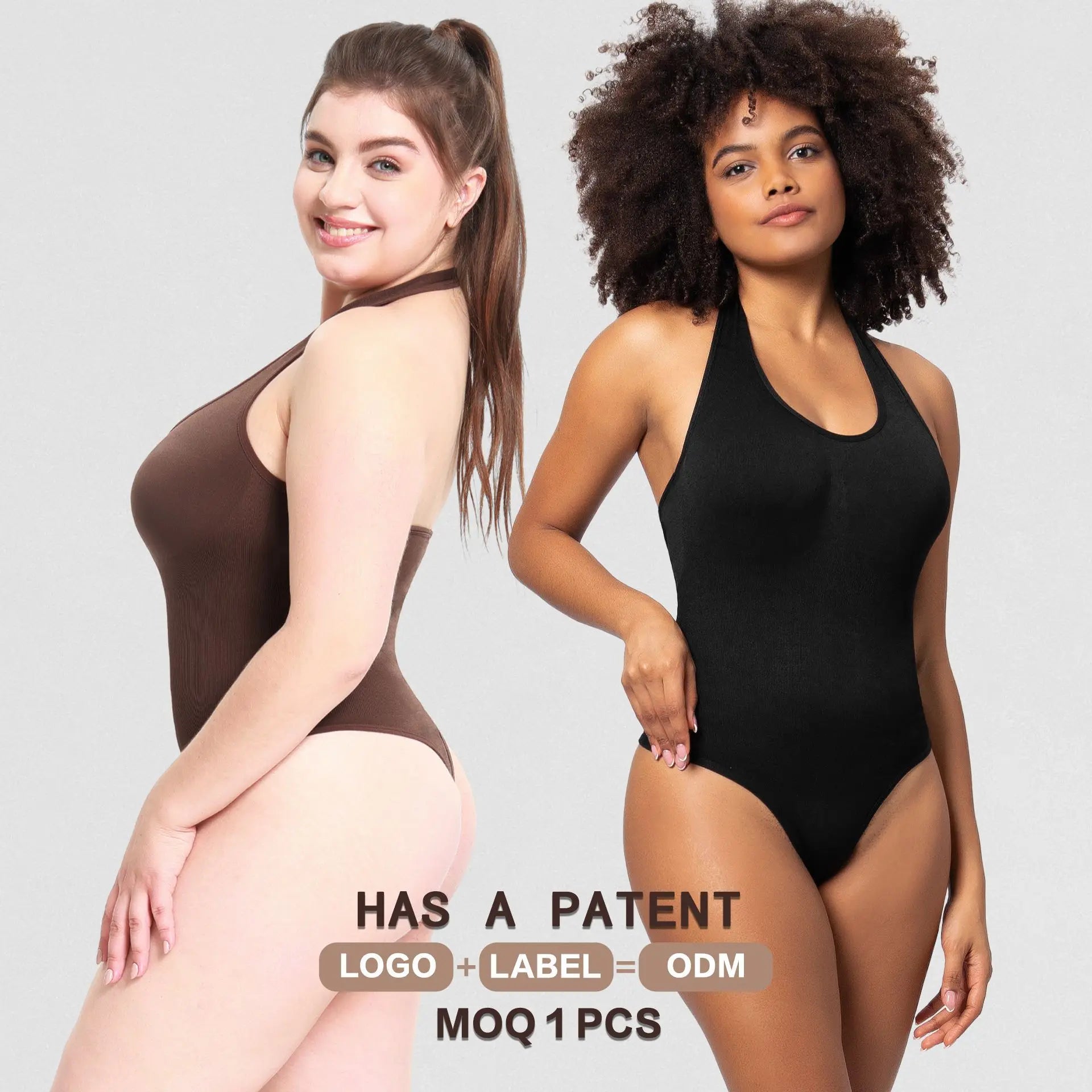 Patented Everyday Firm Control Bodysuit for Women Plus Size Body Shaper Halter Waist Slimming Butt Control Adults Tops Shapewear