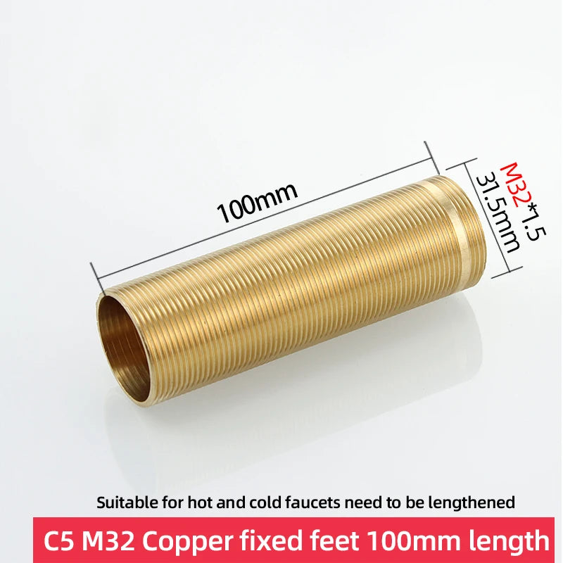 Copper kitchen sink hot and cold faucet accessories base fixed foot screw nut 30 plus filament