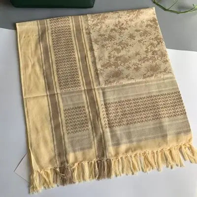 Arab Scarf Shawl Keffiyeh Wrap Shemagh Scarf Mask Cycling Shawl Neck Cover Man Woman Hiking Sunshade Head Wrap