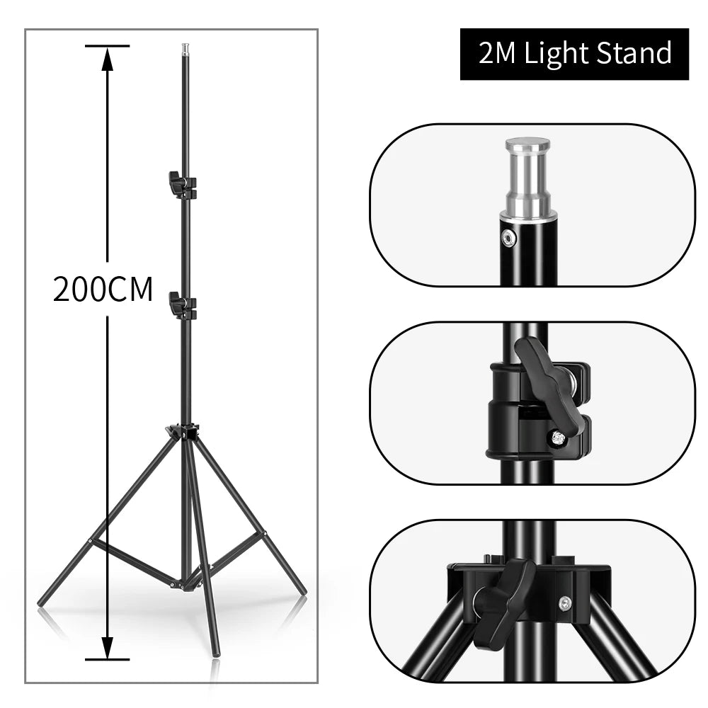 20-135W Softbox Lighting Kit 50x70CM Photography LED Lamp Professional Continuous Light System Equipment For Photo Studio