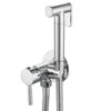 Brass Matt Black Round High Pressure Toilet Bidet Shower Head Sprayer Valve Faucet Set With 1.2m Hose Toilet Bidet Sprayer Set