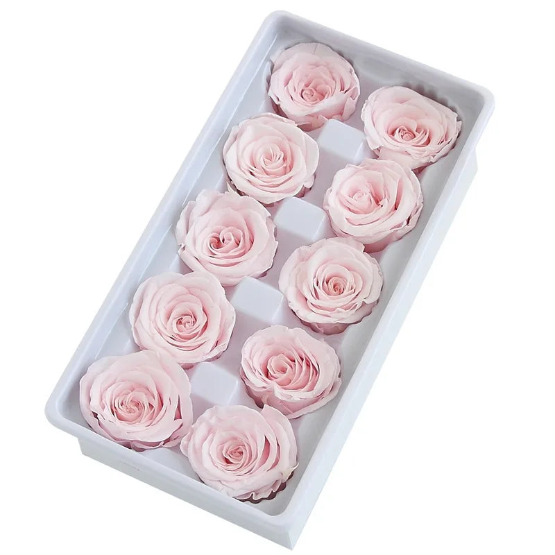 Factory Wholesale Preserved Rose Natural Flower Preserved Eternal Rose Heads Bud 4-5 cm in Bulk
