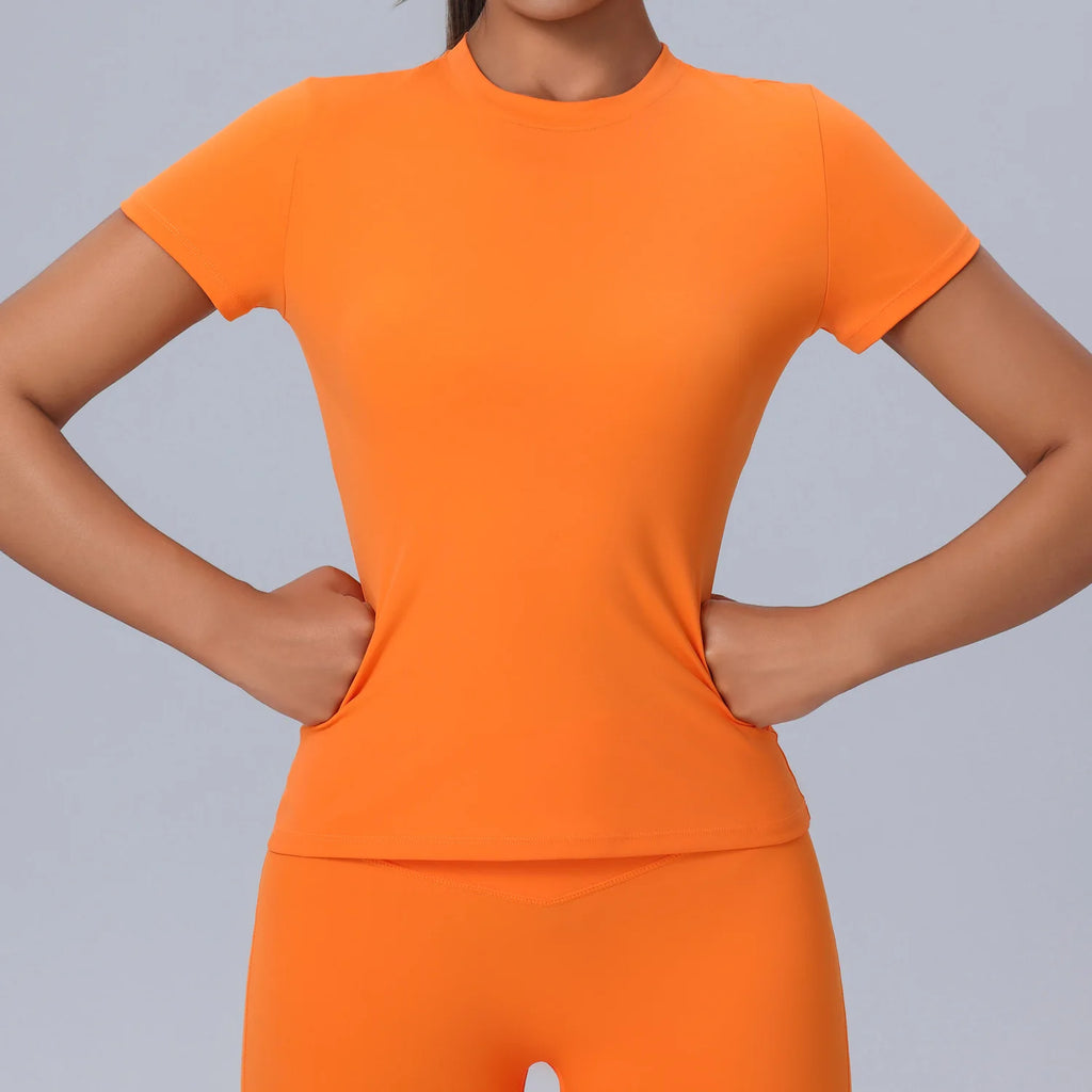 OEM 5 Piece Sets Women's Seamlesss T Shirt Yoga Set Biker Shorts Long Top Gymwear Sports Bra Apparel Gym Leggings Gym Clothes