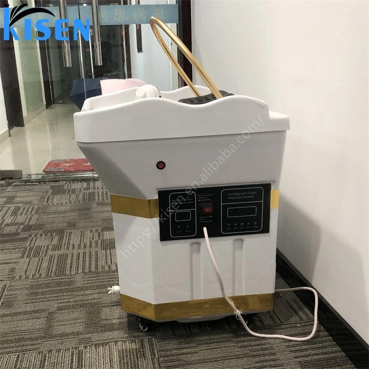 Kisen Professional Head Spa Backwash Shampoo Bowl Sink Portable Shampoo Basin with Water tank Water Heater No Plumbing