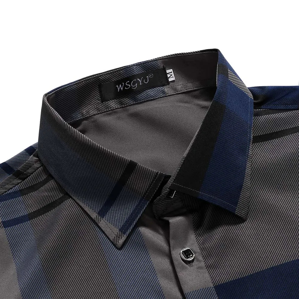 Summer Business Social Chemise Homme Casual Party Short Sleeve Striped Shirt Men Dress Luxury Button Up Fashion Mens Clothes