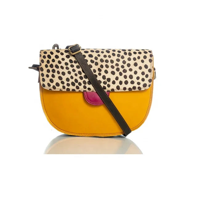 2026 New Fashion Women's Classic Sling Bag Genuine Leather Half Flap Animal Printed Shoulder Bags Multi Color Satchel Purse Flap