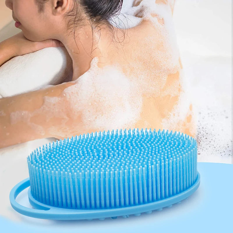 New Product With Hook Body Ball Scrubber Silicone Body Scrubber Belt Baby Bath Shower Brush BATH BRUSH for BADY