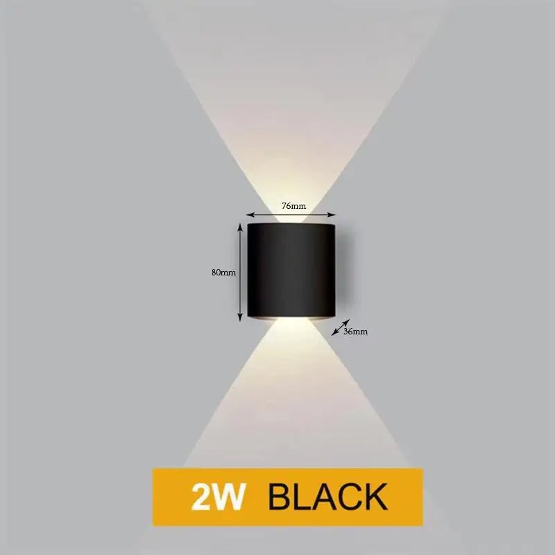 Nordic Wall Lamp Led Aluminum Outdoor Indoor Ip65 Up Down White Black Modern For Home Stairs Bedroom Bedside Bathroom Light