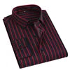 Men's Classic Stripe Satin Long Sleeve Shirt Breathable Business Office Dress for Autumn Season