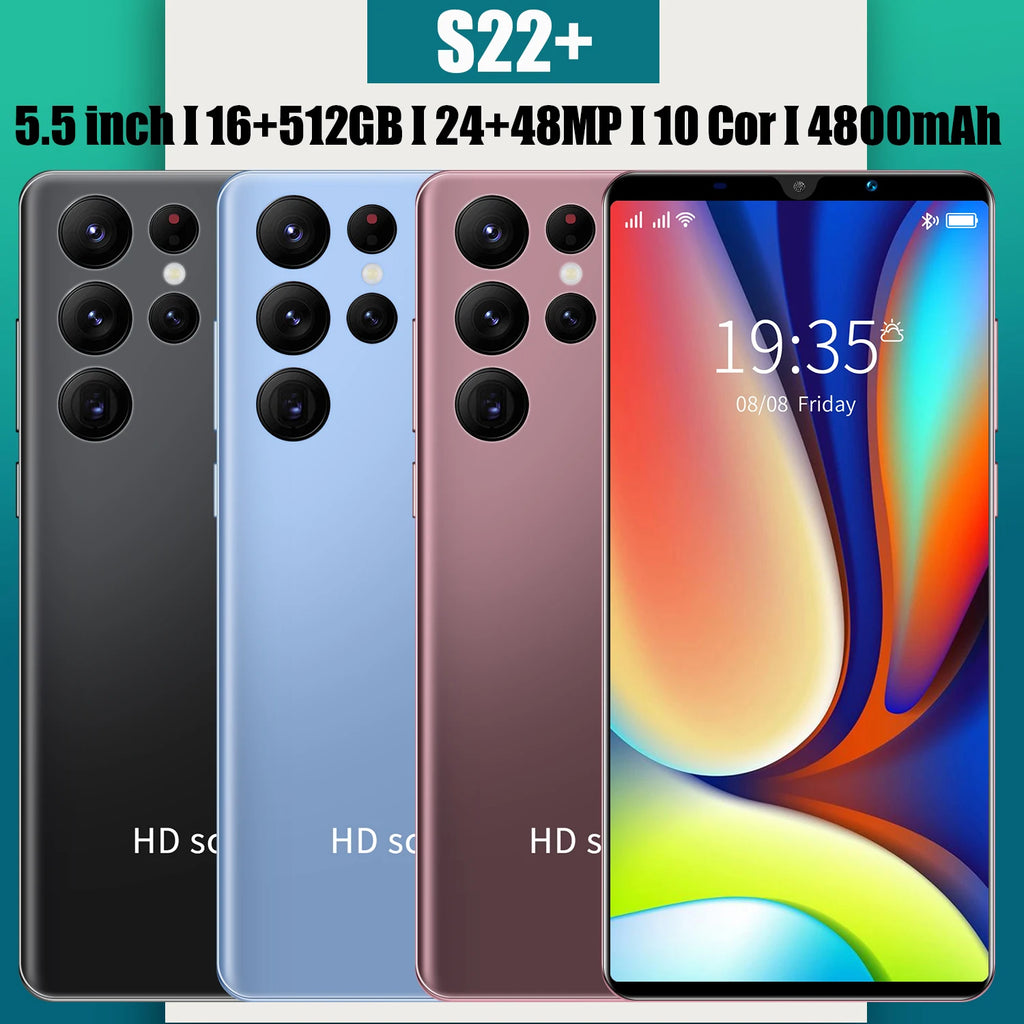 S25+ Dual Core Android Smartphones 16+1024GB Quad Core Dual SIM Smart Phone Mobile Phones High Quality for M11Ultra M12Ultra