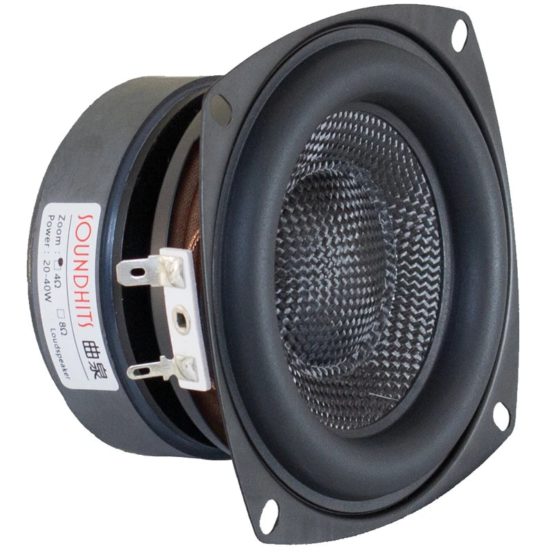 4 Inch Woofer Subwoofer Speaker Unit HIFI 4ohm 40W Fiberglass Woven Basin Deep Bass Loudspeaekr Large Magnetic