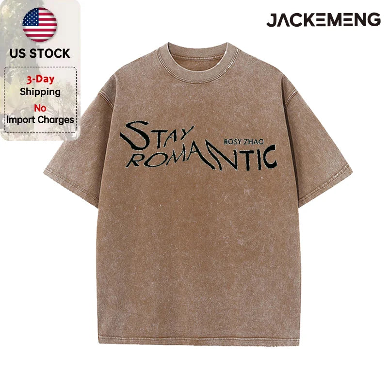 Oversized Vintage Retro Art Font Streetwear Print T Shirt USA Stock Wholesale Y2K Casual Tee
