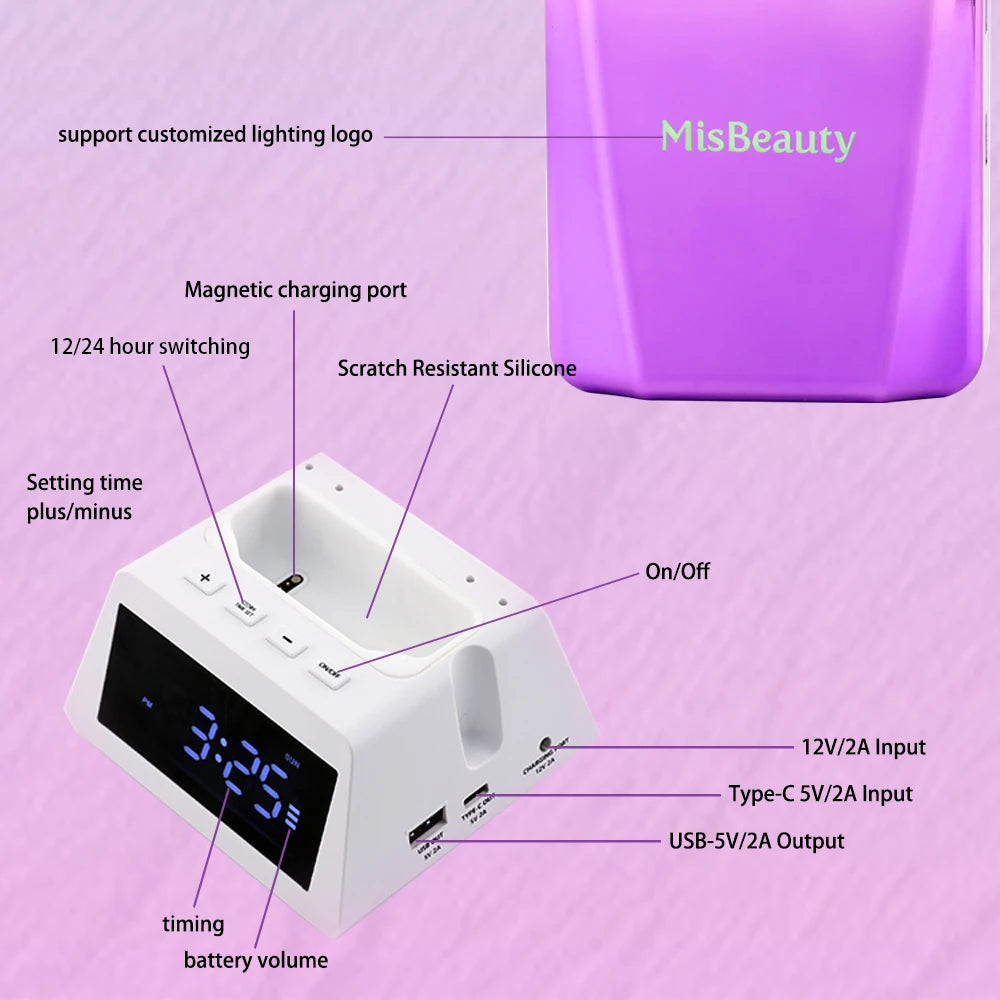 High Quality 45000 RPM Professional Pedicure Tool 85W Desktop Electric Nail Drill Machine Brushless Motor Portable E File