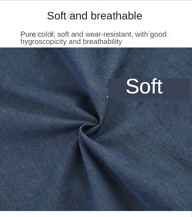Washed Denim Fabric By The Meter for Sewing Jeans Shirts Clothing Polyester Cotton Diy Thin Thickend Micro Stretch Plain Summer
