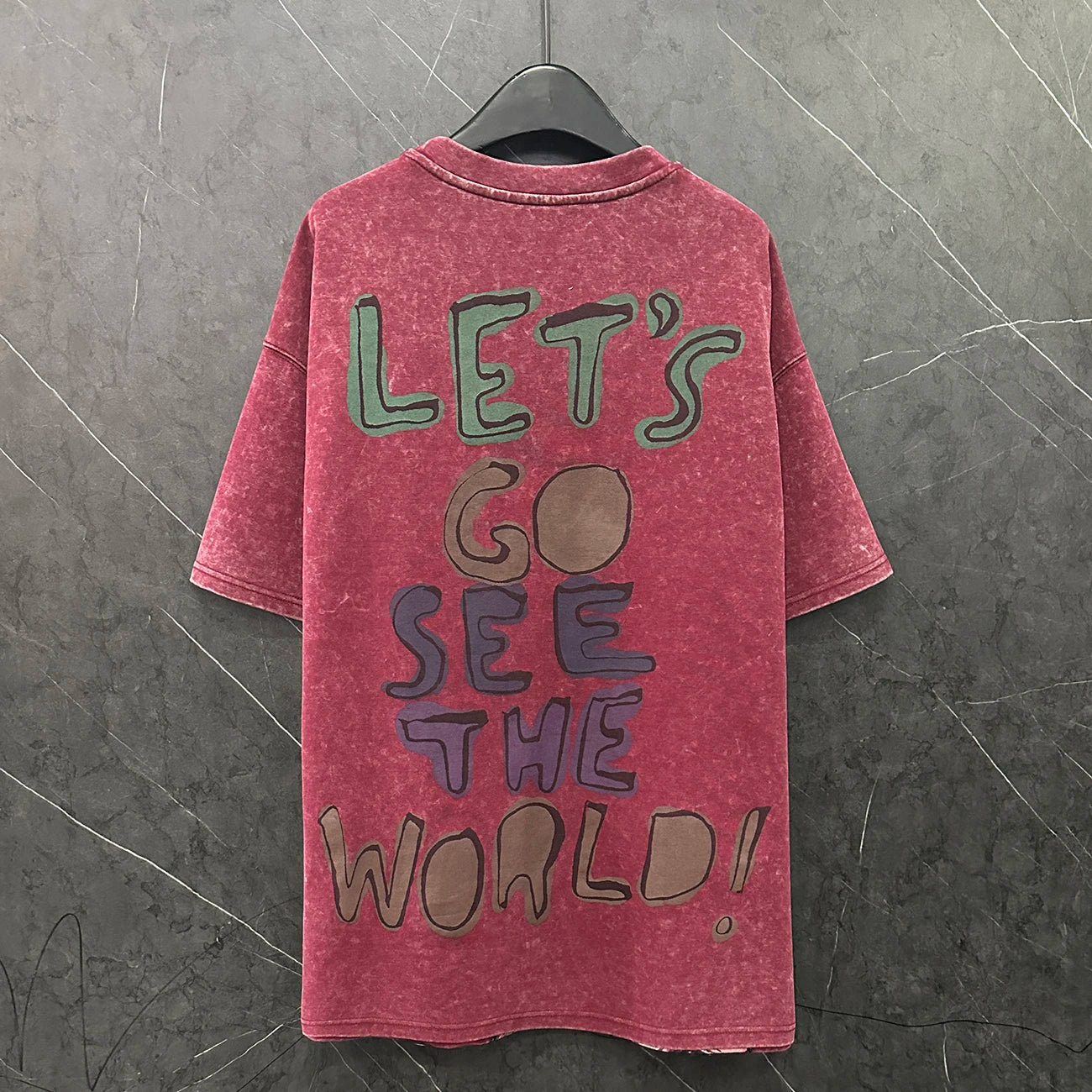 2025 Summer Vintage Minnie Cartoon T-Shirt for Women Heavy Industry Short Neck Loose Medium Long Half Sleeve Anti-Wrinkle ODM