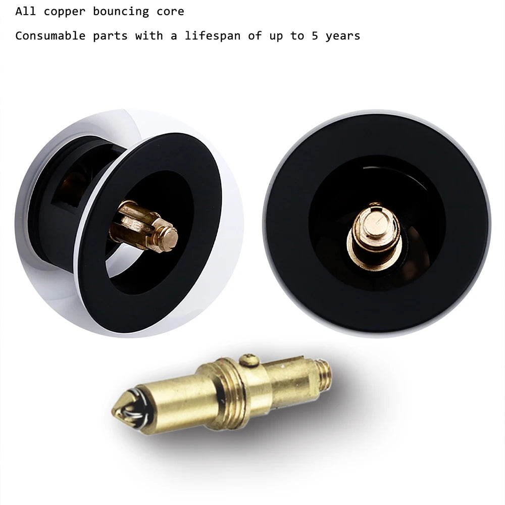 Gold Black Brass White Gunmetal Corrosion Resistant Easy To Installl Pop Up Button Square Hole Bathroom Basin Sink Drainer