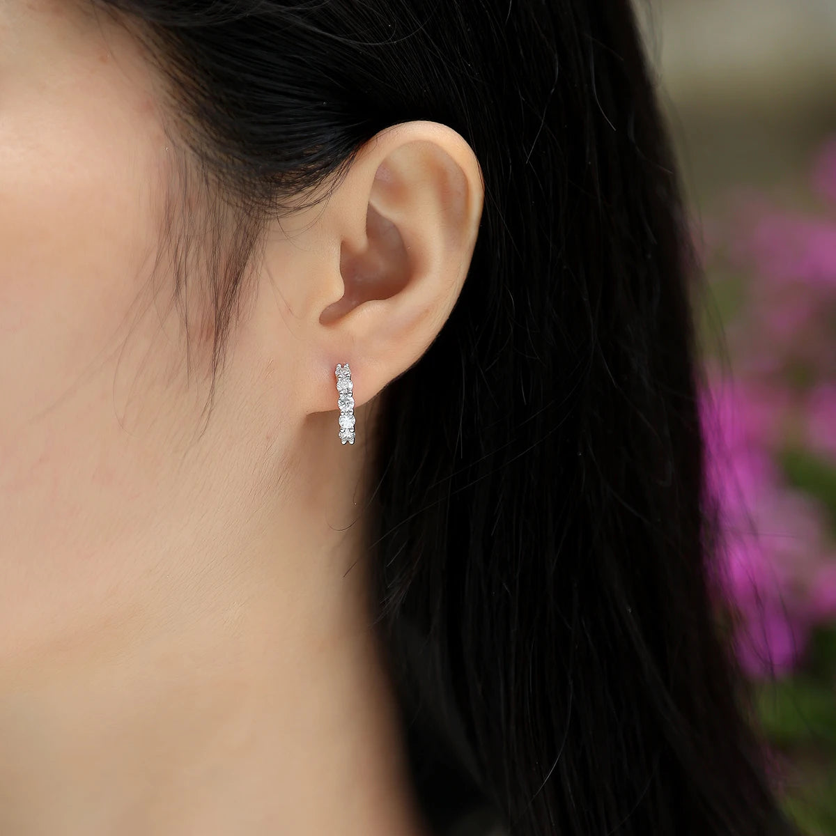 Hot Selling Moissanite Hoop Earrings S925 Silver 18K Gold Plated Factory Direct D Color VVS Custom Jewelry Earrings