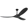 Nordic Hot Sale Modern 60" 3 High End Solid Wooden Wood Blades Remote DC Forward Reverse Motor Function Ceiling Fan No Light