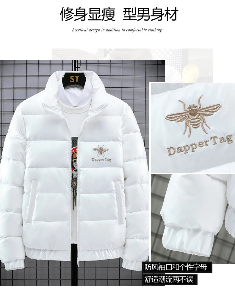New Men's Cotton-padded Jacket Plus Velvet Baseball Collar Cotton-padded Jacket Men's Parka Oversized Men Winter Jacket