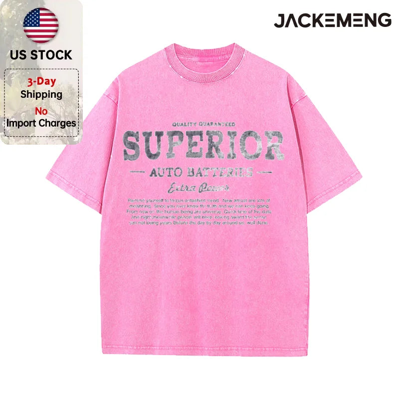Oversized Vintage Retro Retro Text Streetwear Print T Shirt USA Stock Wholesale Y2K Casual Tee