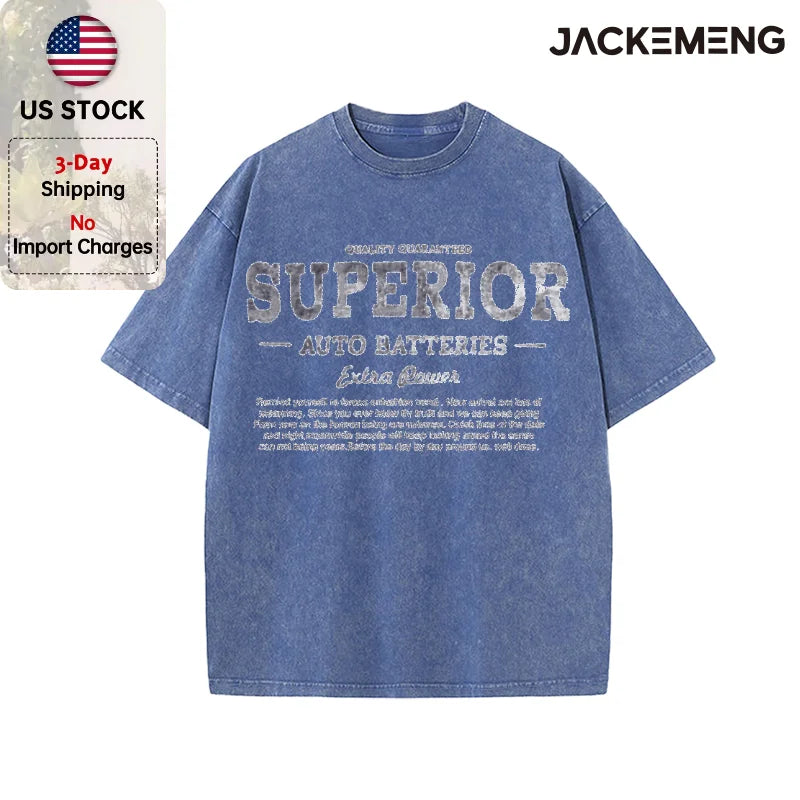 Oversized Vintage Retro Retro Text Streetwear Print T Shirt USA Stock Wholesale Y2K Casual Tee
