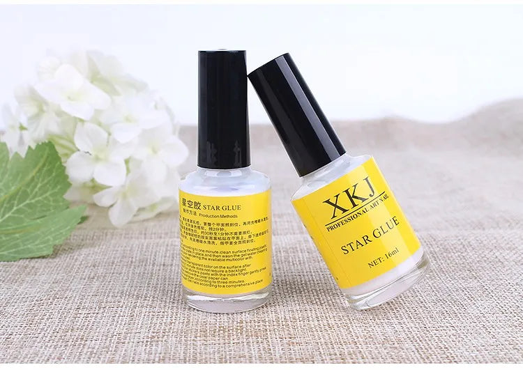 16 ml Star Glue Professional Stickers Tips Nail Glue Foil Transfer Gel Nail Art Adhesive Gel Nail Polish Nail Glue Extra Strong