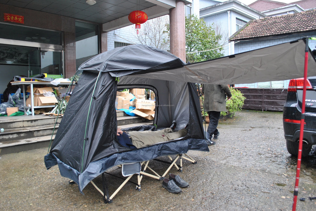Cot Tent,Camping Tent,Backpacking Tent,3 Way Tent,Solo Tent,1 Person,Quick Setup,CZ-336 Camping tent build on cot or use alone