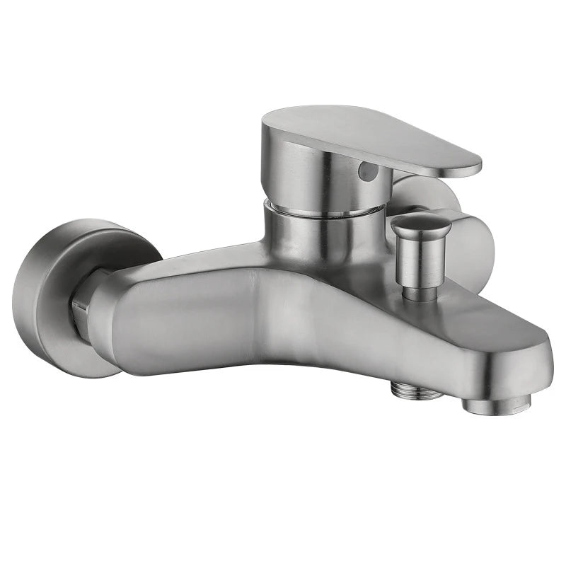 Bathroom Shower Faucet Stainless Steel Triple Bathtub Faucet Mixers Hot Cold Mixer Valve Nozzle Tap Wall Mounted Home Shower Set