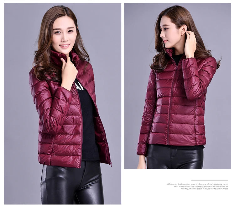 Spring Autumn Women Jackets 2024 Winter Female White duck down Jacket Fashion Ultralight Women Parka Packable Casual Puffer Coat