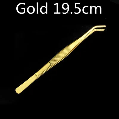 14/16/18/20/25/30cm Kitchen Cooking Medical Tweezer Tong With Comfortable Ridged Handle,for Medical,Kitchen Bar Accessory