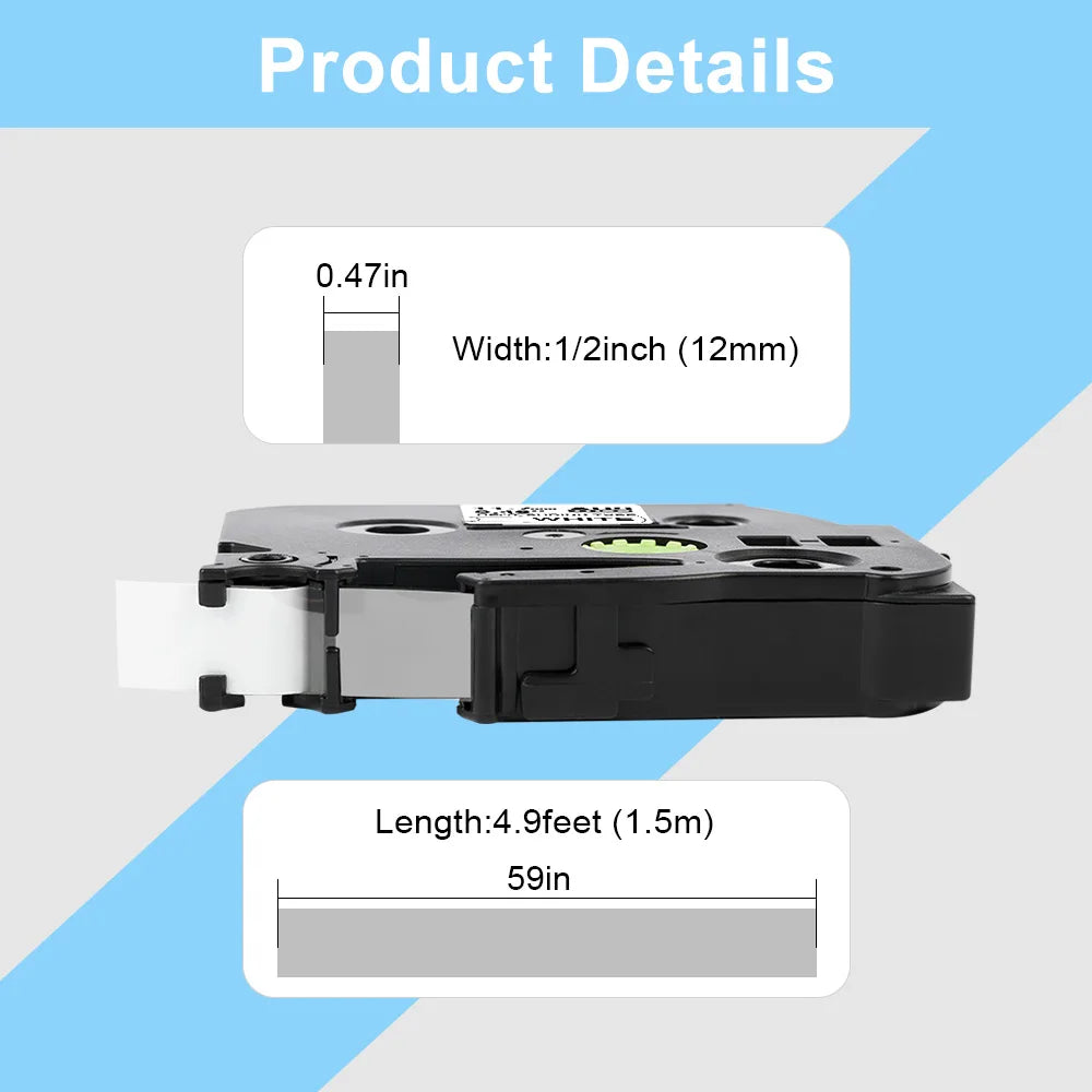 Compatible Brother Heat Shrink Tube Tape HSe-231 HSe-211 HSe-221 HSe-631 for P-touch PT-E550W E300 E500 P750WVP P900 P950W 7600