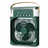 Five-Hole Small Electric Fan for Office Student Dormitory 5V Strong Wind with Light Humidify Function for Household Use