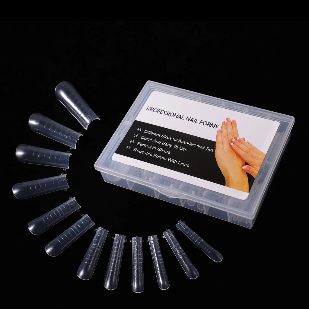 BNG Top Forms for Nails Dual Forms Nails Forms for Extension Full Cover Quick Building Gel Mold Tips Poly Nail Gel Mold